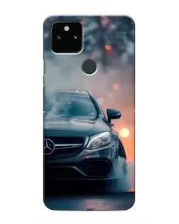 Чехол для Google Pixel 5 с картинкой «Mercedes — ночной город»