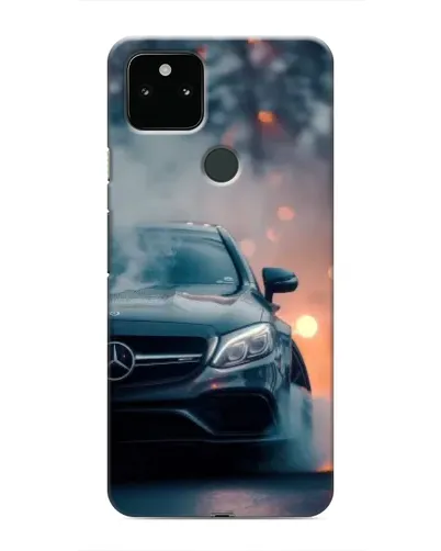 Чехол для Google Pixel 5 с картинкой «Mercedes — ночной город»