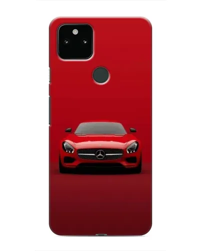 Чехол для Google Pixel 5 с картинкой «Красный Mercedes AMG»
