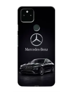 Чехол для Google Pixel 5 с картинкой «Mercedes — решетка радиатора»