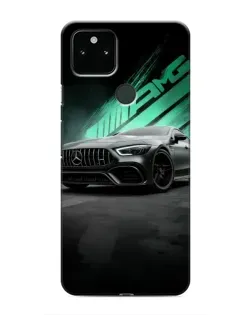 Чехол для Google Pixel 5 с картинкой «Темный Mercedes AMG»