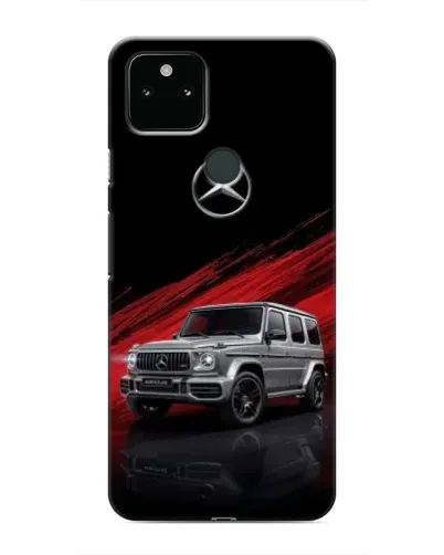 Чехол для Google Pixel 5 с картинкой «Mercedes G-Class красный»
