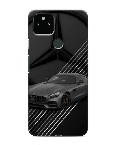 Чехол для Google Pixel 5 с картинкой «Mercedes AMG — графика»