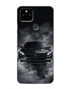 Чехол для Google Pixel 5 с картинкой «Mercedes в дыму»