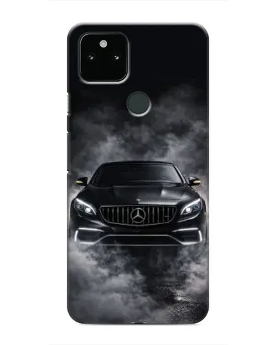 Чехол для Google Pixel 5 с картинкой «Mercedes в дыму»