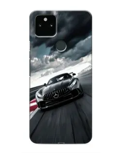 Чехол для Google Pixel 5 с картинкой «Гоночный Mercedes AMG»
