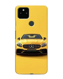 Чехол для Google Pixel 5 с картинкой «Желтый Mercedes GT»