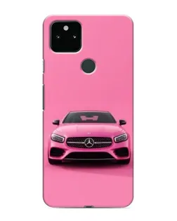 Чехол для Google Pixel 5 с картинкой «Розовый Mercedes AMG»