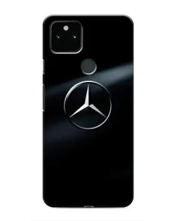 Чехол для Google Pixel 5 с картинкой «Mercedes на металле»