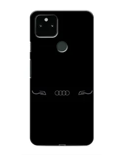 Чехол для Google Pixel 5 с картинкой «Audi — световой подпись»