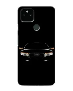 Чехол для Google Pixel 5 с картинкой «Audi — ночной контур»