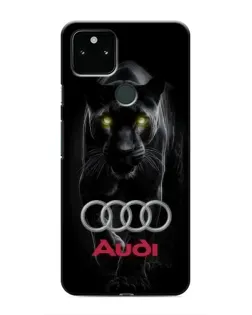 Чехол для Google Pixel 5 с картинкой «Пантера и Audi»
