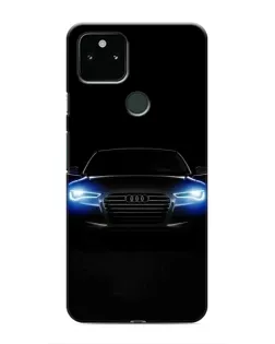 Чехол для Google Pixel 5 с картинкой «Audi в неоне»