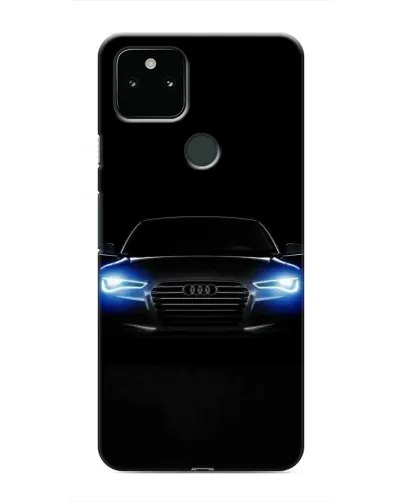 Чехол для Google Pixel 5 с картинкой «Audi в неоне»