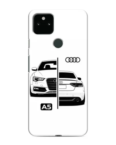 Чехол для Google Pixel 5 с картинкой «Audi — контрастный дизайн»