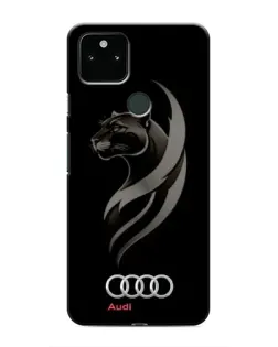 Чехол для Google Pixel 5 с картинкой «Графика — пантера и Audi»