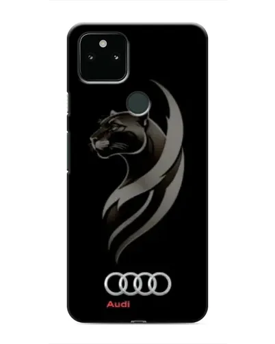Чехол для Google Pixel 5 с картинкой «Графика — пантера и Audi»