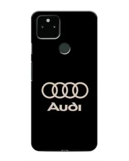 Чехол для Google Pixel 5 с картинкой «Audi — золотой логотип»