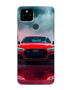 Чехол для Google Pixel 5 с картинкой «Audi RS — красный стиль»