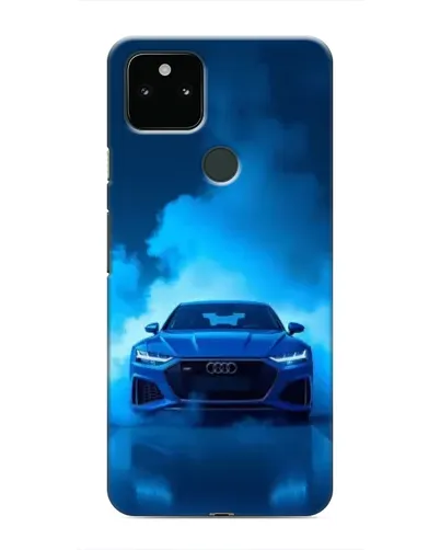 Чехол для Google Pixel 5 с картинкой «Audi — голубая энергия»