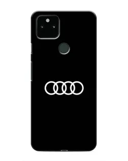 Чехол для Google Pixel 5 с картинкой «Audi White Logo»