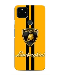 Чехол для Google Pixel 5 с картинкой «Lamborghini Stripe желтый»