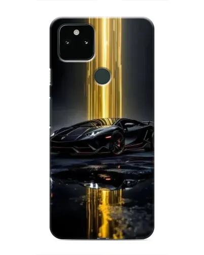 Чехол для Google Pixel 5 с картинкой «Ночной Lamborghini драйв»