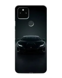 Чехол для Google Pixel 5 с картинкой «Черный Lamborghini Aventador»