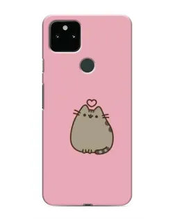 Чехол для Google Pixel 5 с картинкой «Pusheen сердце»