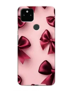 Чехол для Google Pixel 5 с картинкой «Бордовый атлас»