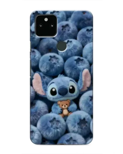 Чехол для Google Pixel 5 с картинкой «Стич и голубика»