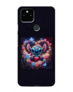 Чехол для Google Pixel 5 с картинкой «Stitch в цветах»