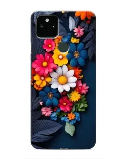 Чехол для Google Pixel 5 с картинкой «Цветочная феерия»