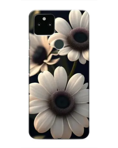 Чехол для Google Pixel 5 с картинкой «Белые маргаритки макро»