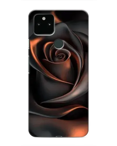 Чехол для Google Pixel 5 с картинкой «Шелковая черная роза»