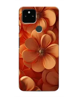 Чехол для Google Pixel 5 с картинкой «Оранжевый макро цветок»