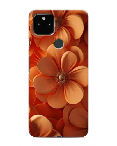 Чехол для Google Pixel 5 с картинкой «Оранжевый макро цветок»