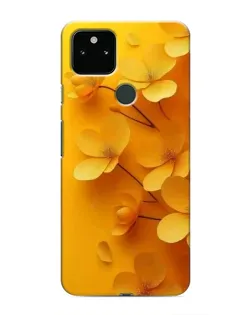 Чехол для Google Pixel 5 с картинкой «Золотые лепестки»
