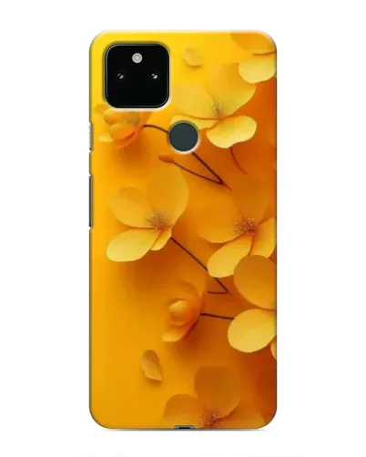 Чехол для Google Pixel 5 с картинкой «Золотые лепестки»