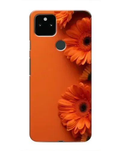 Чехол для Google Pixel 5 с картинкой «Оранжевые герберы»