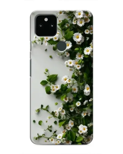 Чехол для Google Pixel 5 с картинкой «Ветка мелких белых цветов»