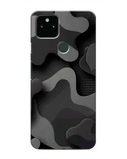 Чехол для Google Pixel 5 с картинкой «Темный абстрактный камуфляж»