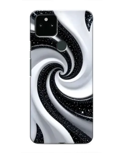 Чехол для Google Pixel 5 с картинкой «Черно-белая спираль»