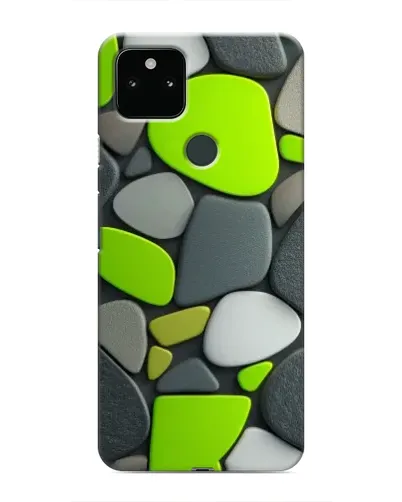 Чехол для Google Pixel 5 с картинкой «Яркая неоновая галька»
