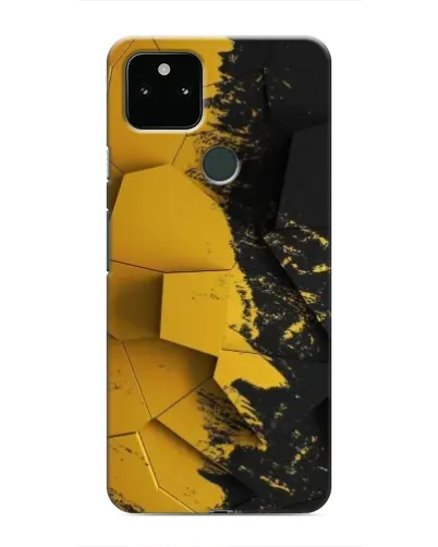 Чехол для Google Pixel 5 с картинкой «Золотые осколки геометрии»