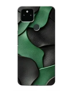 Чехол для Google Pixel 5 с картинкой «Зеленые кожаные волны»