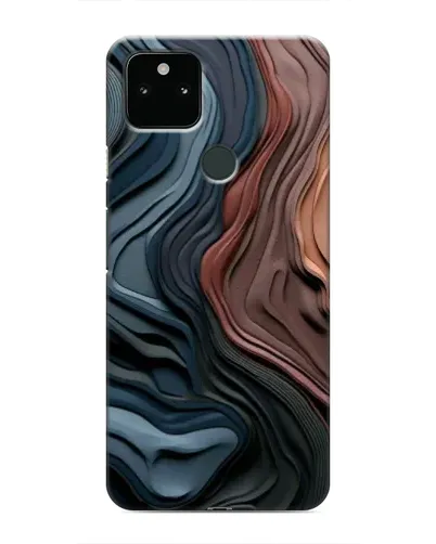 Чехол для Google Pixel 5 с картинкой «Цветные волны каньона»