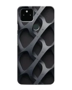 Чехол для Google Pixel 5 с картинкой «Объемное серое плетение»