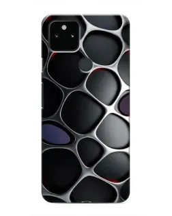 Чехол для Google Pixel 5 с картинкой «Объемная темная решетка»