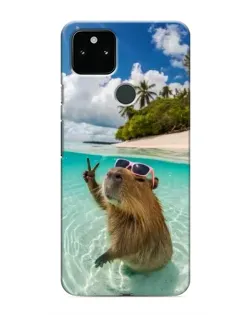 Чохол для Google Pixel 5 з картинкою «Капібара на морі»